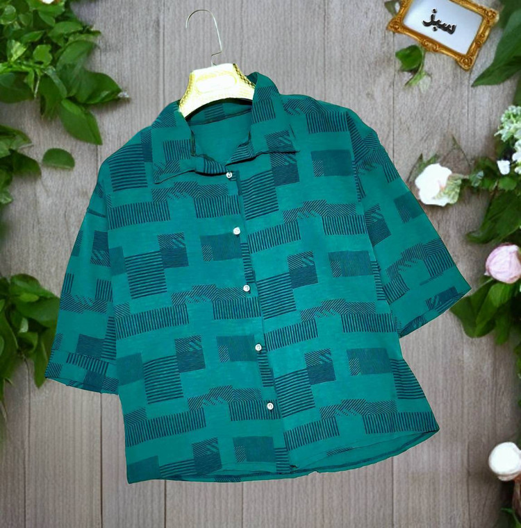 شومیز باکسی طرح چهارخونه 🌿 با کیفیت عالی و رنگ بندی متنوع 👌تارا75971