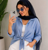 شومیز گره لیزری🌿 با رنگ بندی و کیفیت عالی ✅تارا. 75961