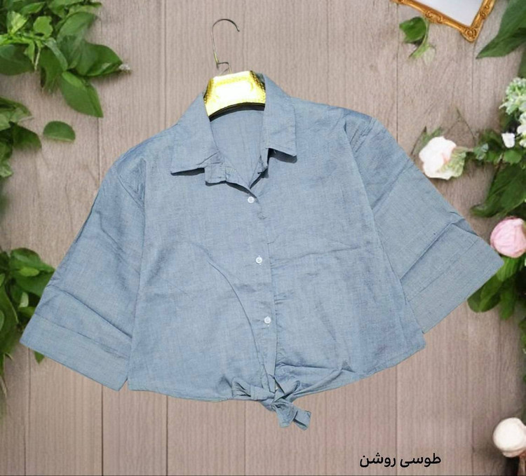 شومیز گره لیزری🌿 با رنگ بندی و کیفیت عالی ✅تارا. 75961
