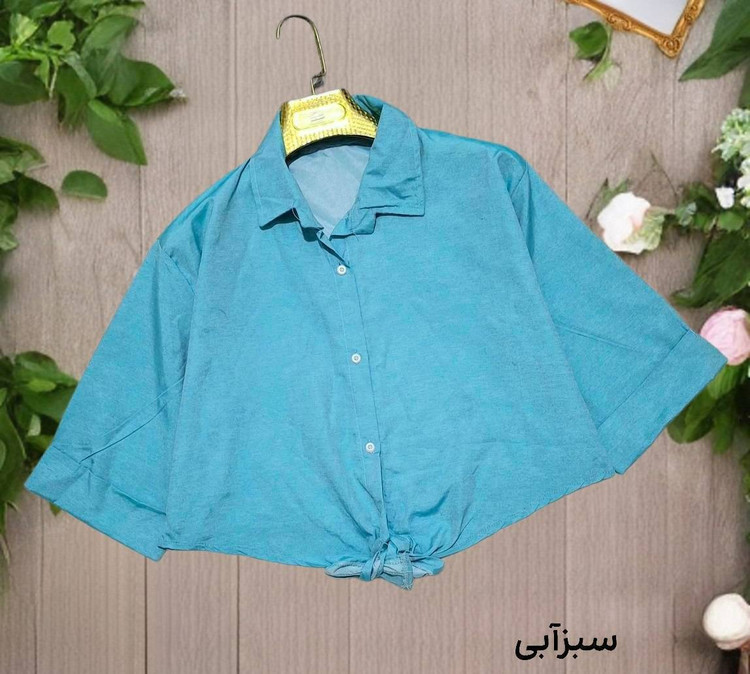 شومیز گره لیزری🌿 با رنگ بندی و کیفیت عالی ✅تارا. 75961