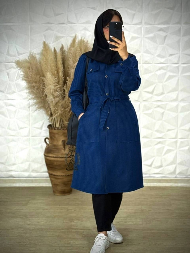 مانتو دیپلمات رنگی 🌿 با رنگ بندی و کیفیت عالی ✅پری39689