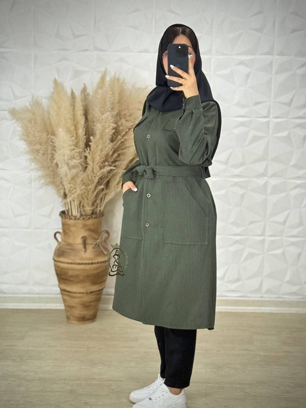 مانتو دیپلمات رنگی 🌿 با رنگ بندی و کیفیت عالی ✅پری39689