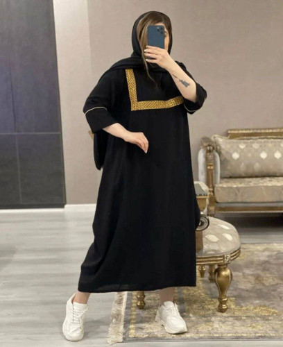 مانتو عبایی نوار طلایی 🥰❤️کد 250 شیک و مد