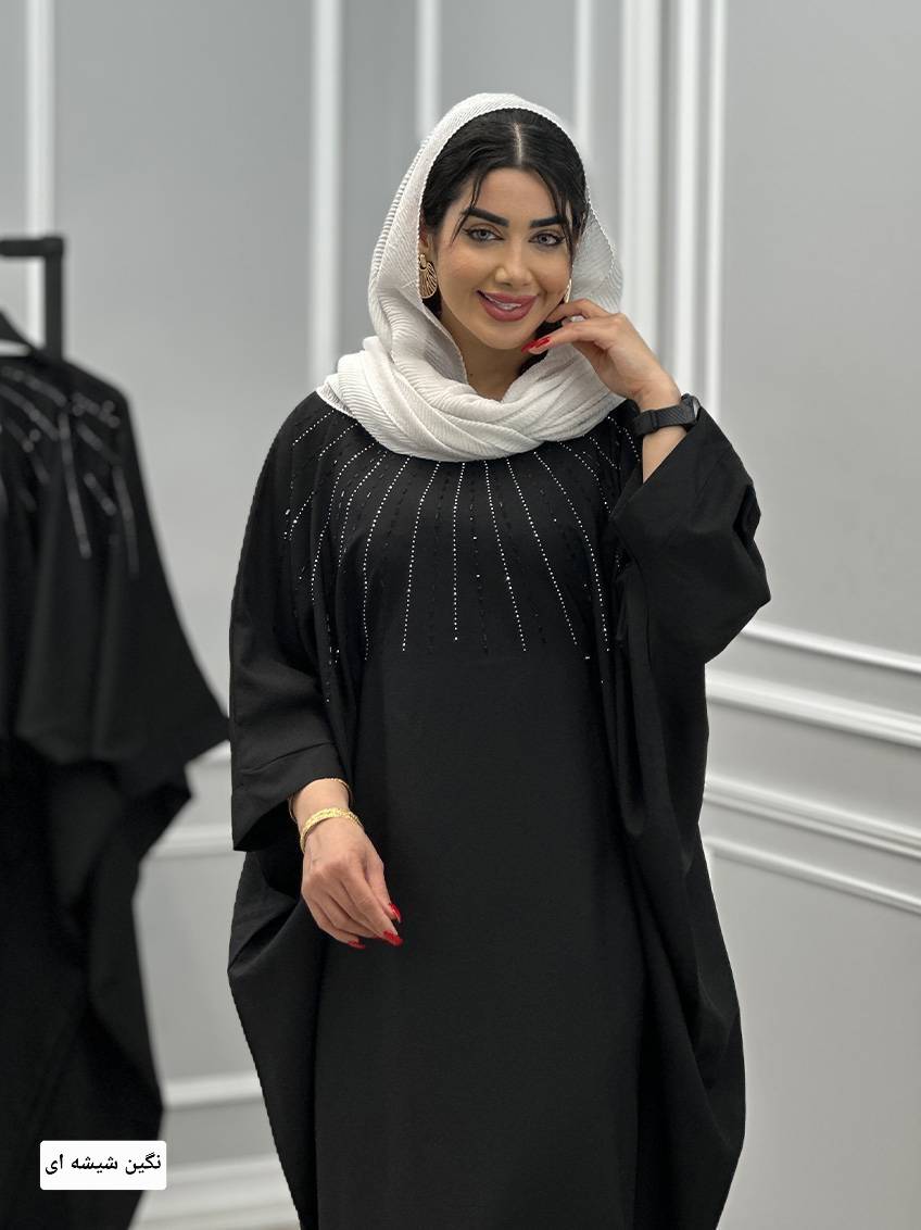 عبا مشکی تنخور زیبا و شیک 🎀🥰کد 15718 ماه