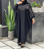 عبا مشکی تنخور زیبا و شیک 🎀🥰کد 15718 ماه