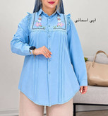شومیز بانو کتان لنین 💯🌈🛍🎀۲۱۴۳۶ نفیس
