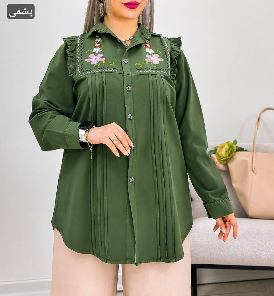 شومیز بانو کتان لنین 💯🌈🛍🎀۲۱۴۳۶ نفیس