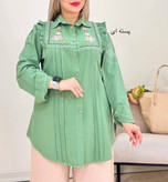 شومیز بانو کتان لنین 💯🌈🛍🎀۲۱۴۳۶ نفیس