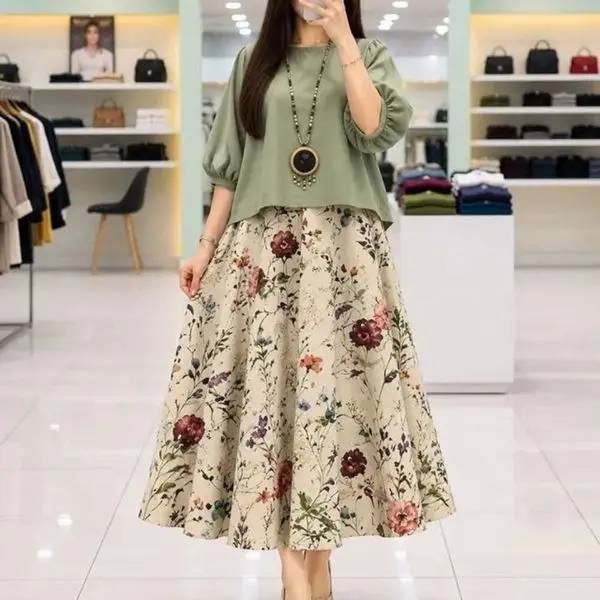 سارافون و شومیز یکتا 🌿 با رنگ بندی و کیفیت بسیار عالی ✅الیش21467
