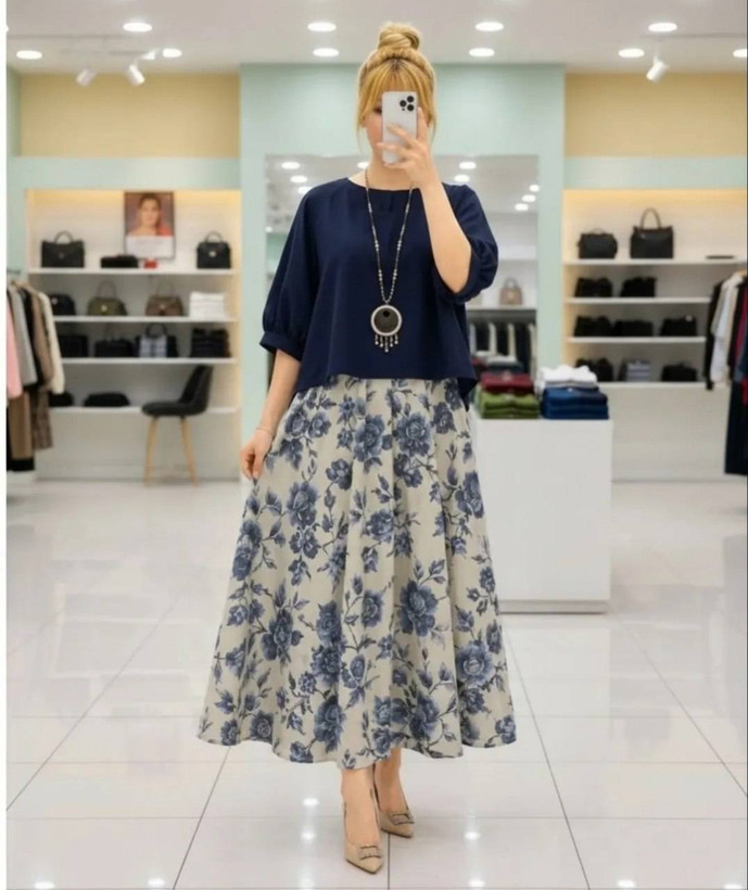 سارافون و شومیز یکتا 🌿 با رنگ بندی و کیفیت بسیار عالی ✅الیش21467