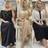 شومیز گرهای و سارافون شایلی 🌿 با رنگ بندی و کیفیت عالی ✅والی15644