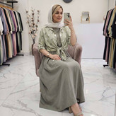شومیز گرهای و سارافون شایلی 🌿 با رنگ بندی و کیفیت عالی ✅والی15644