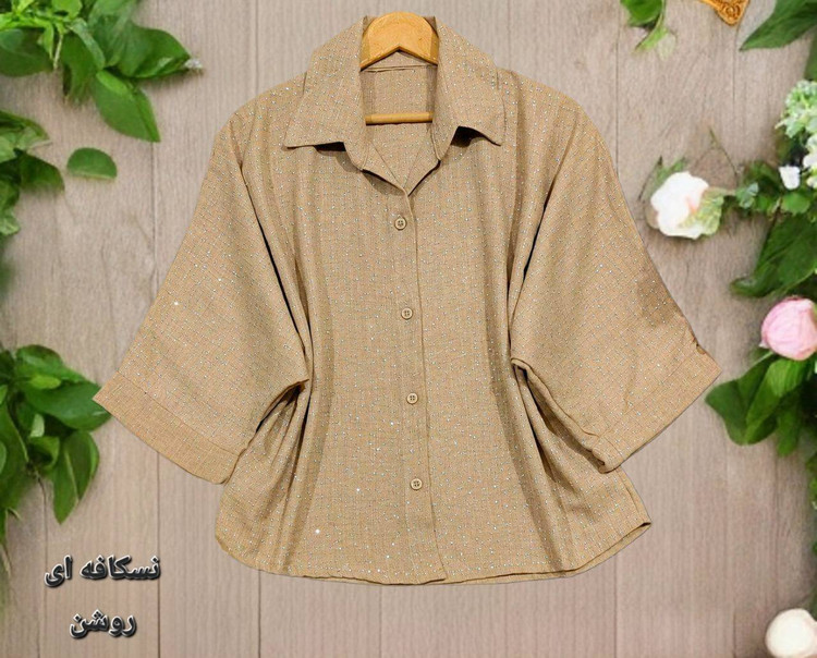 شومیز باکسی نگینی 🌿 در رنگبندی و با کیفیت عالی ✅تارا. 76001