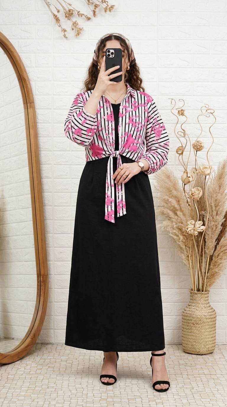 ست سارافون و شومیز نازیلا ✅ با رنگبندی و کیفیت عالی ✅ارغوان100801